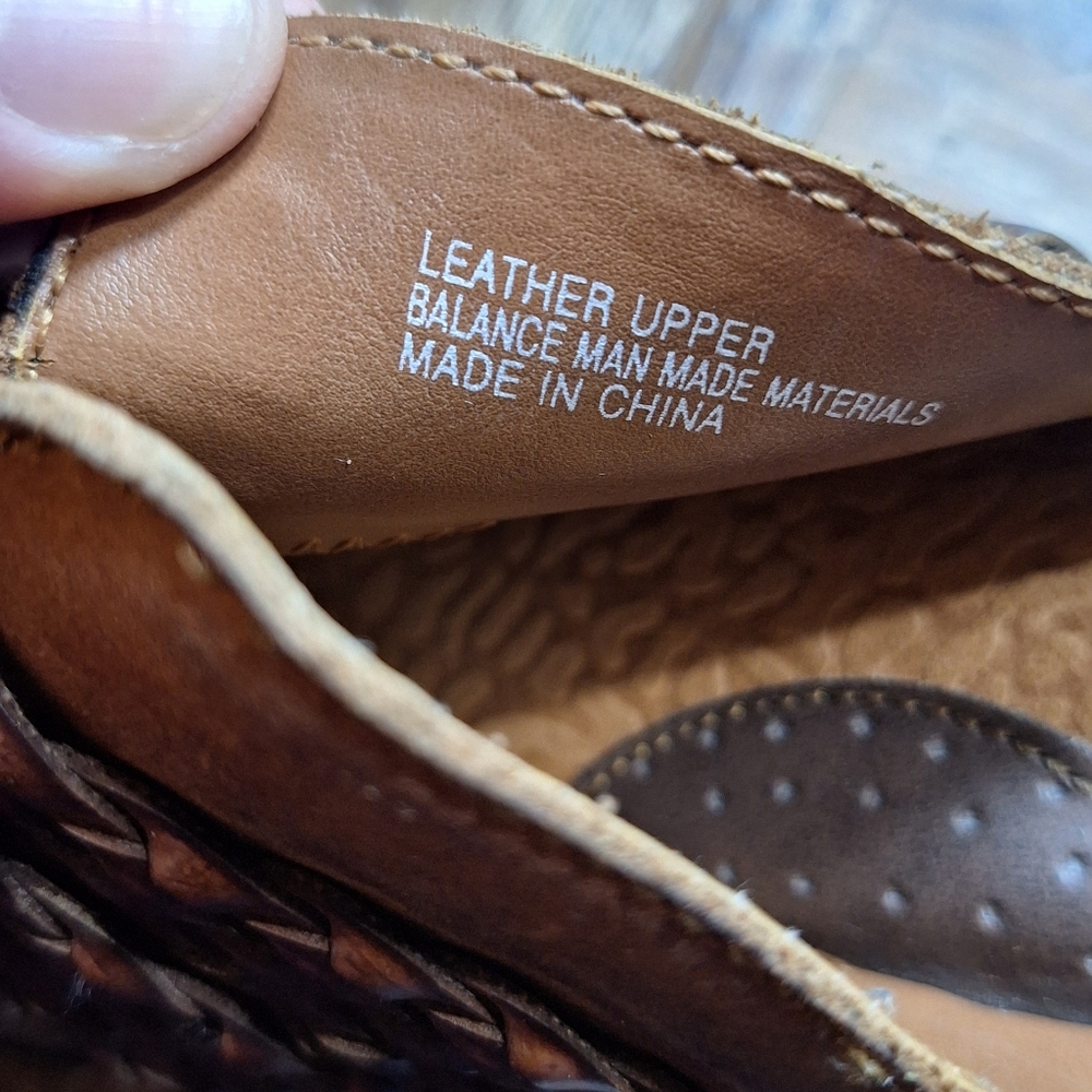 B.Ø.C Born Concept Women Brown Leather Slip On Clogs Mules Comfort Shoes Size 7M - Picture 6 of 8